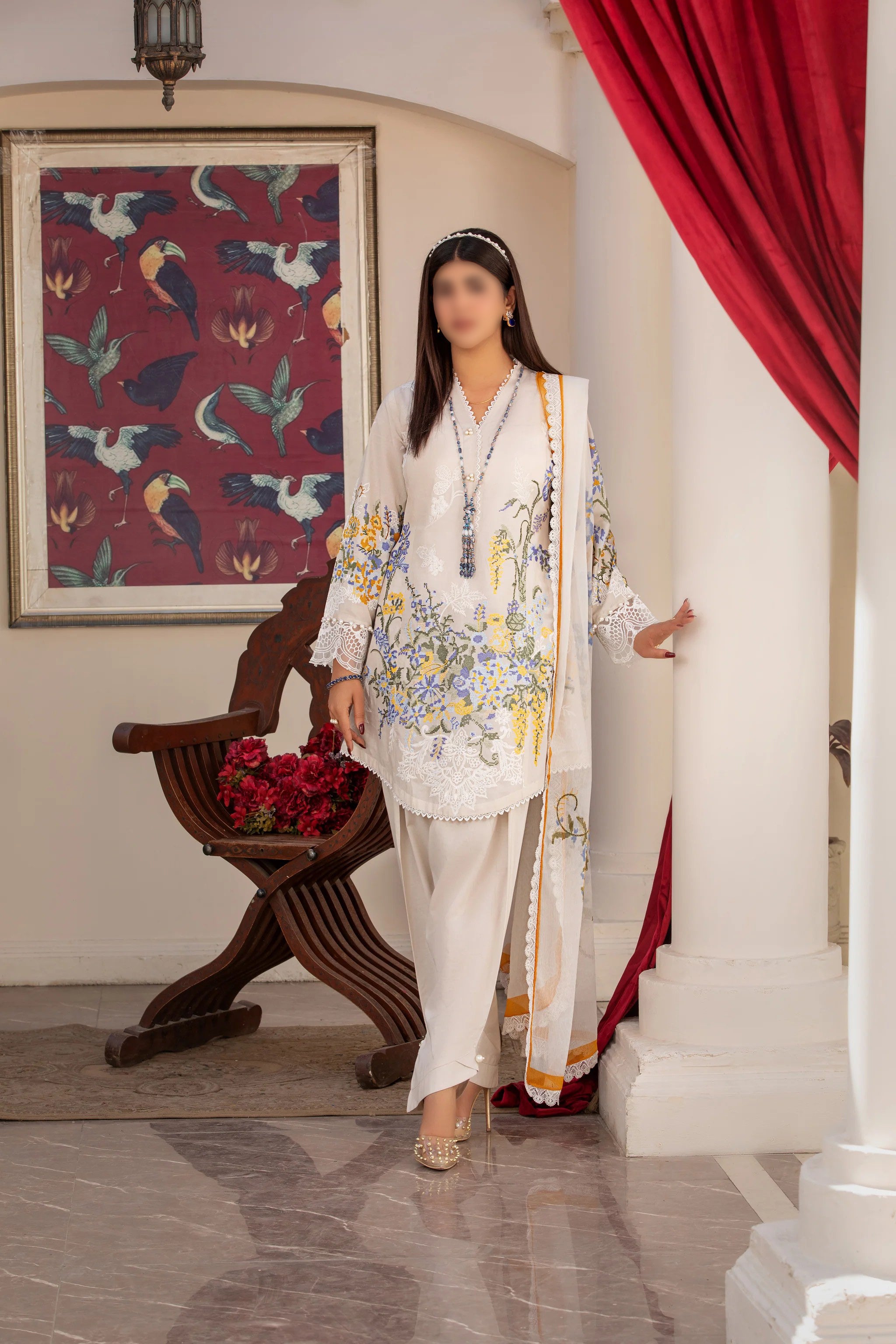 Classic Traditional Wear - Embroidered 3-Piece Set