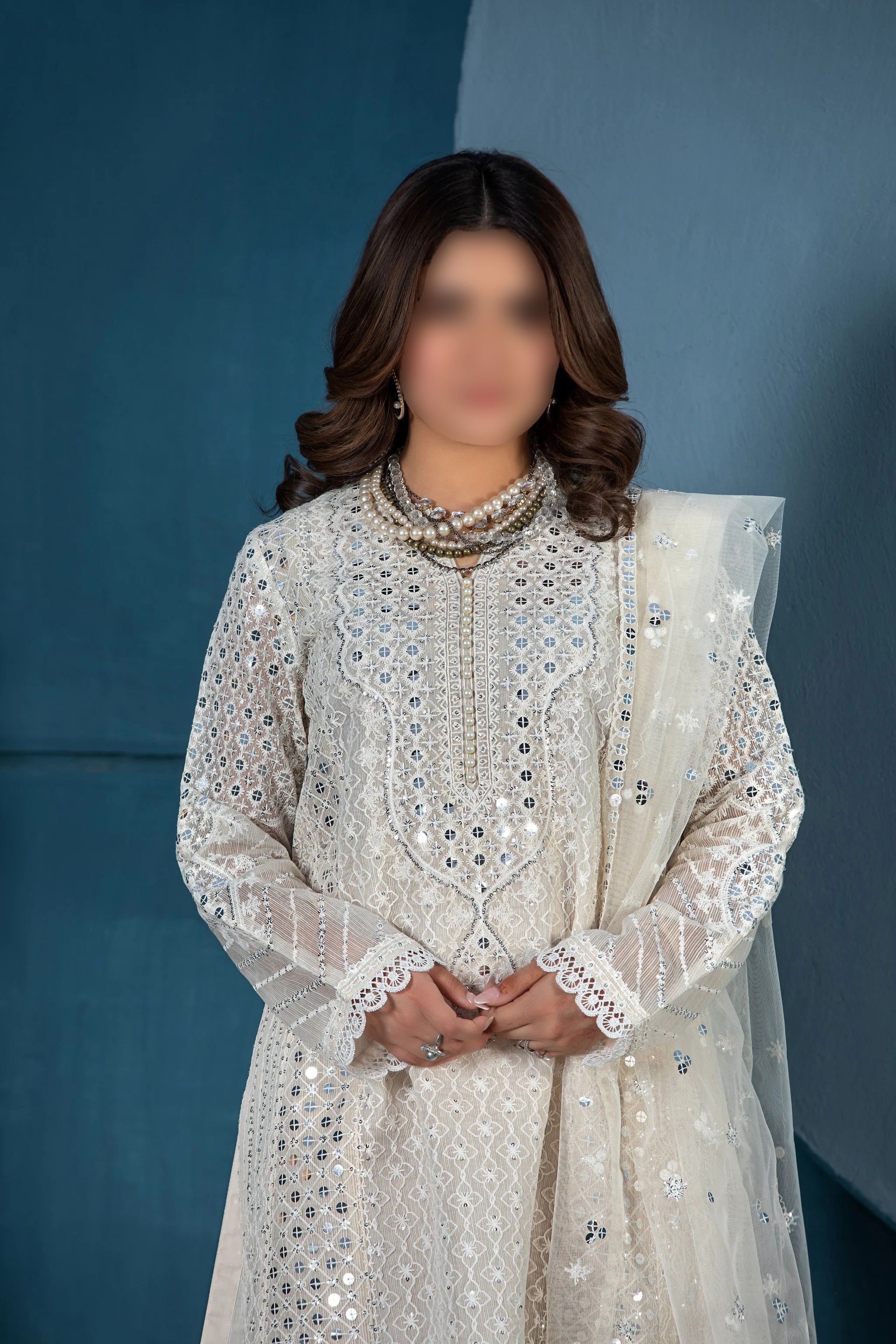 Pearl Traditional Wear - Embroidered 3-Piece Set