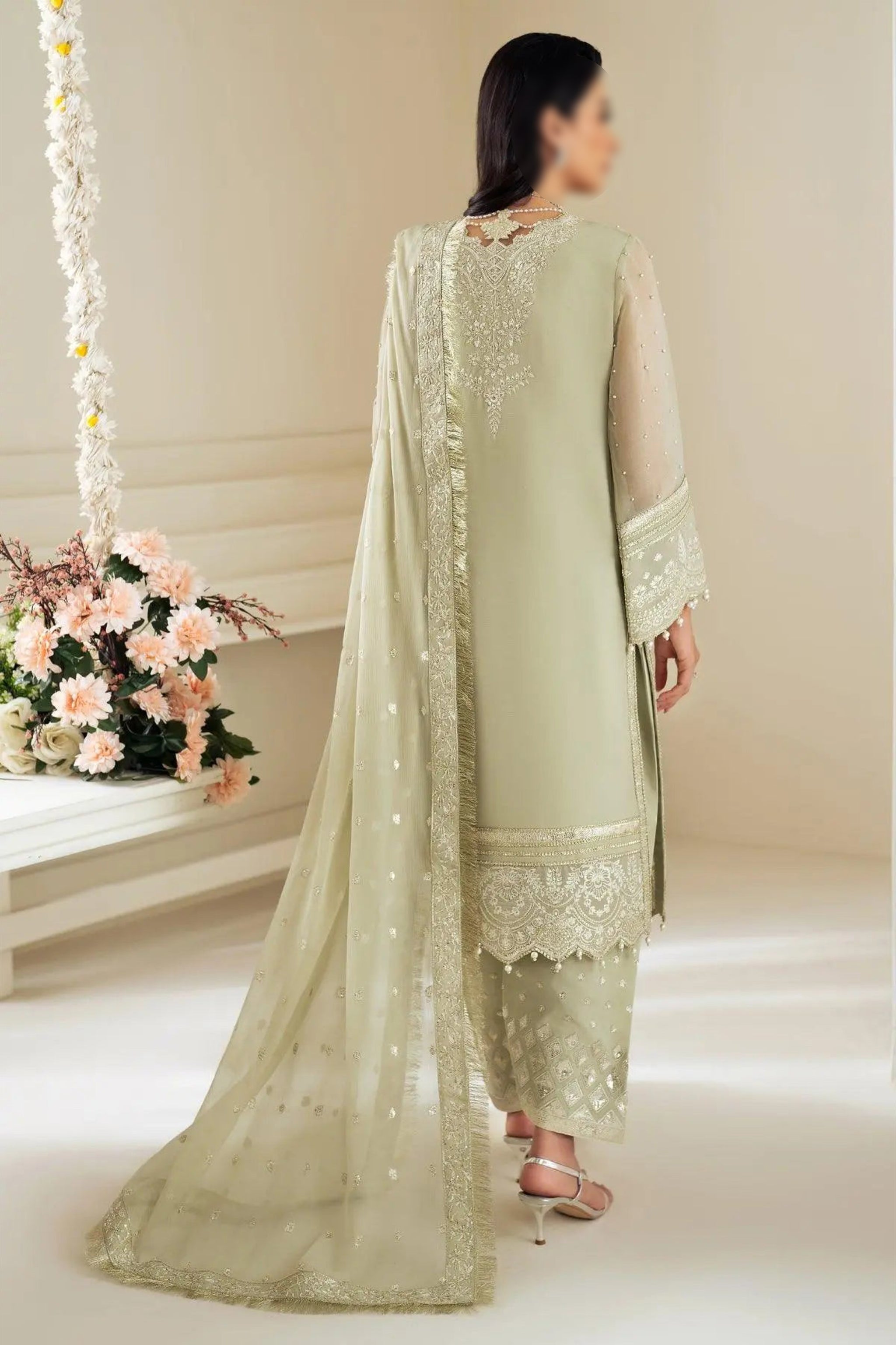 Sea Green – Traditional Embroidered 3-Piece Set