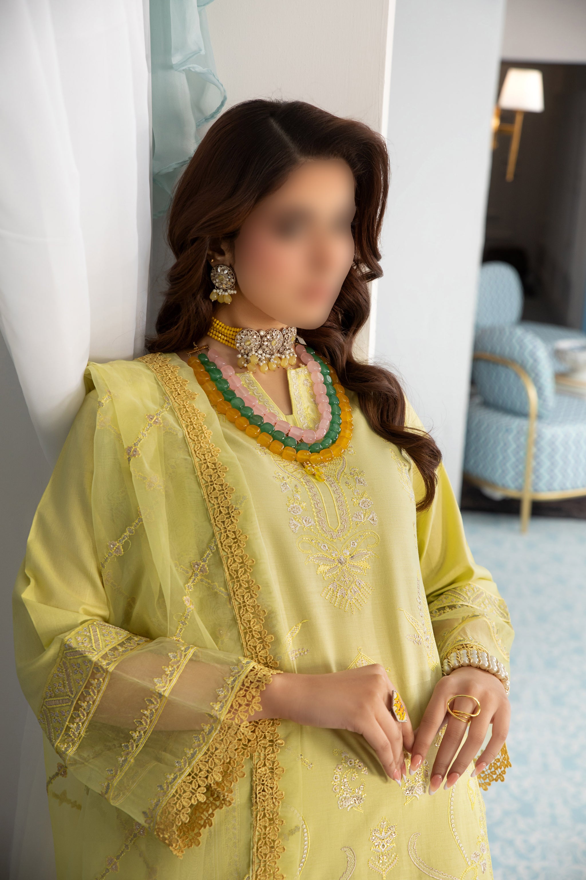 Lemon Glow – Traditional Embroidered 3-Piece Set