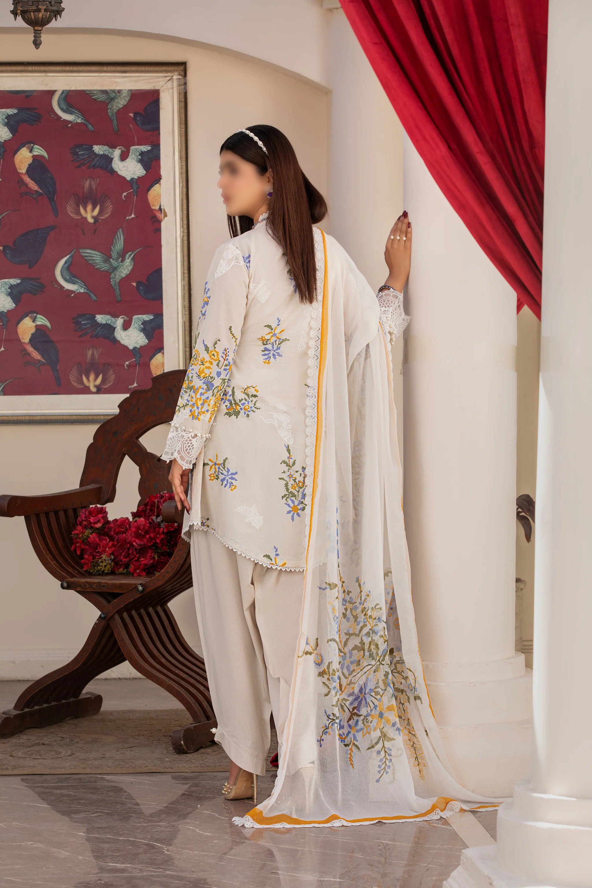 Classic Traditional Wear - Embroidered 3-Piece Set