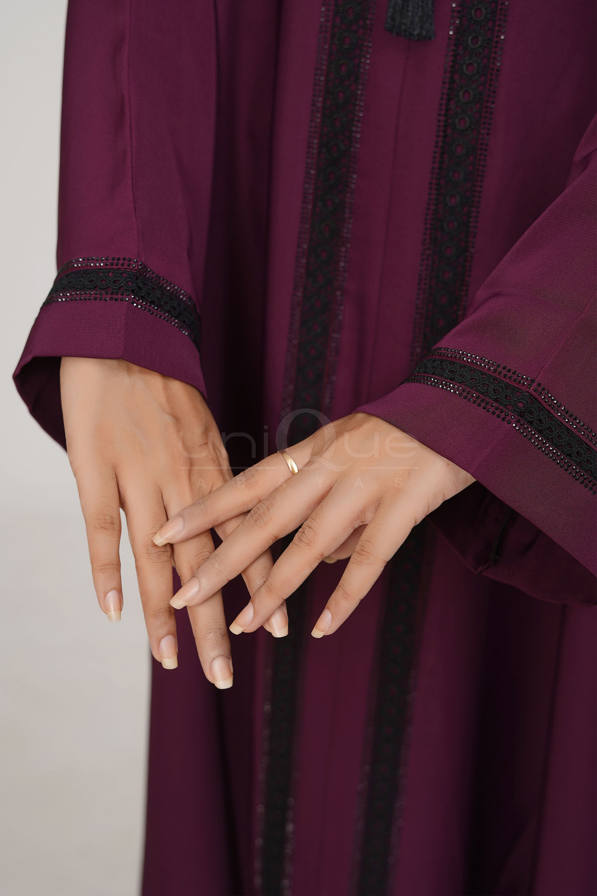 Silky Abaya Beautiful Muslim Women Clothing Khaki by Uniquewallart Abaya for Women, Full Length