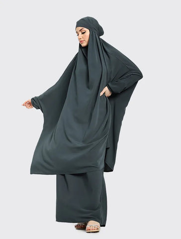 Dark Grey 2 Piece Jilbab