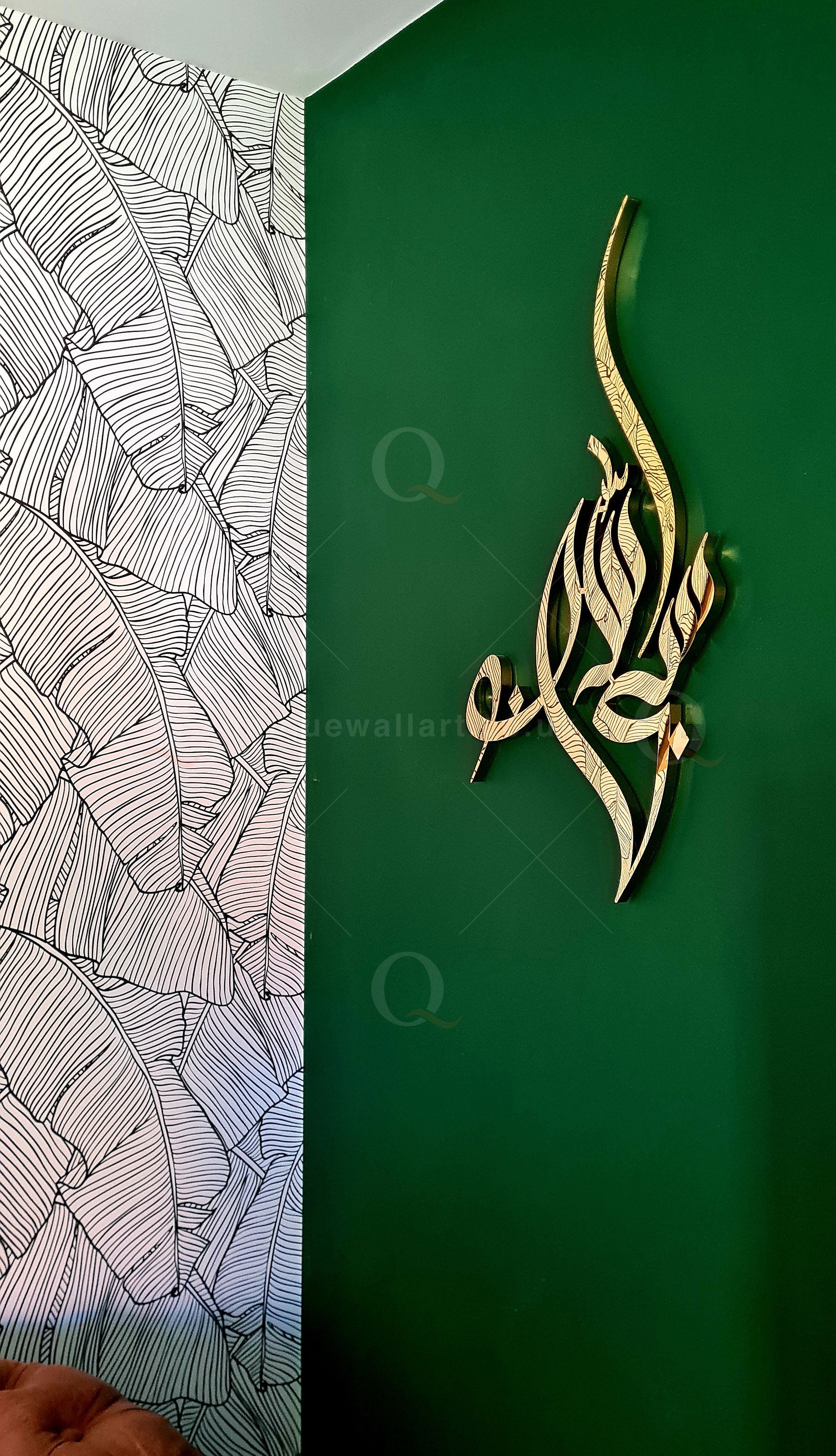 SubhanAllah Bespoke Wall Art  Arabic Calligraphy Stainless Steel