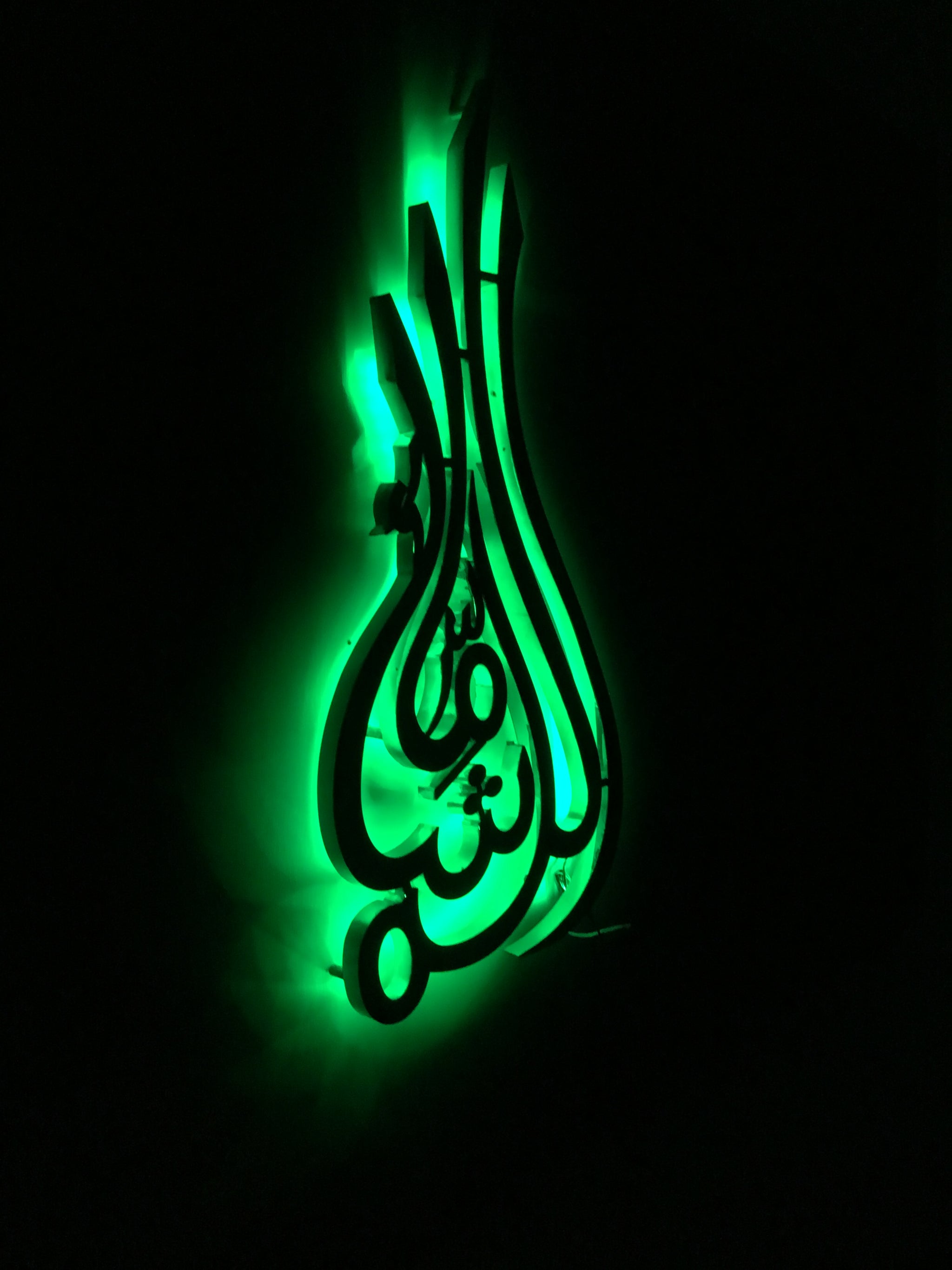 Best MashAllah LED Wall Art Color Changing Stainless Steel Calligraphy