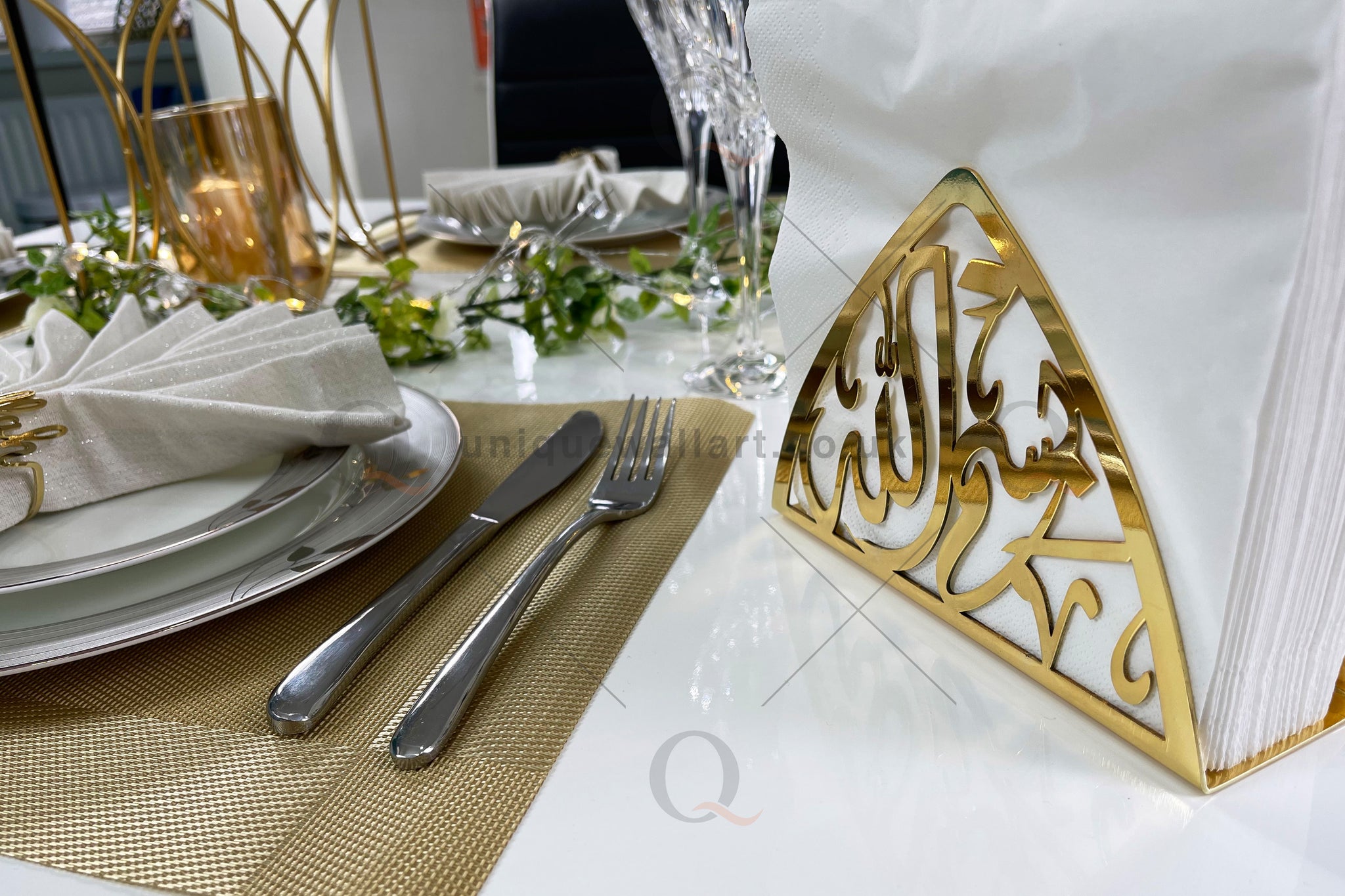 Bismillah Napkin/Tissue Holder Kitchen Dining Table Islamic Home Décor