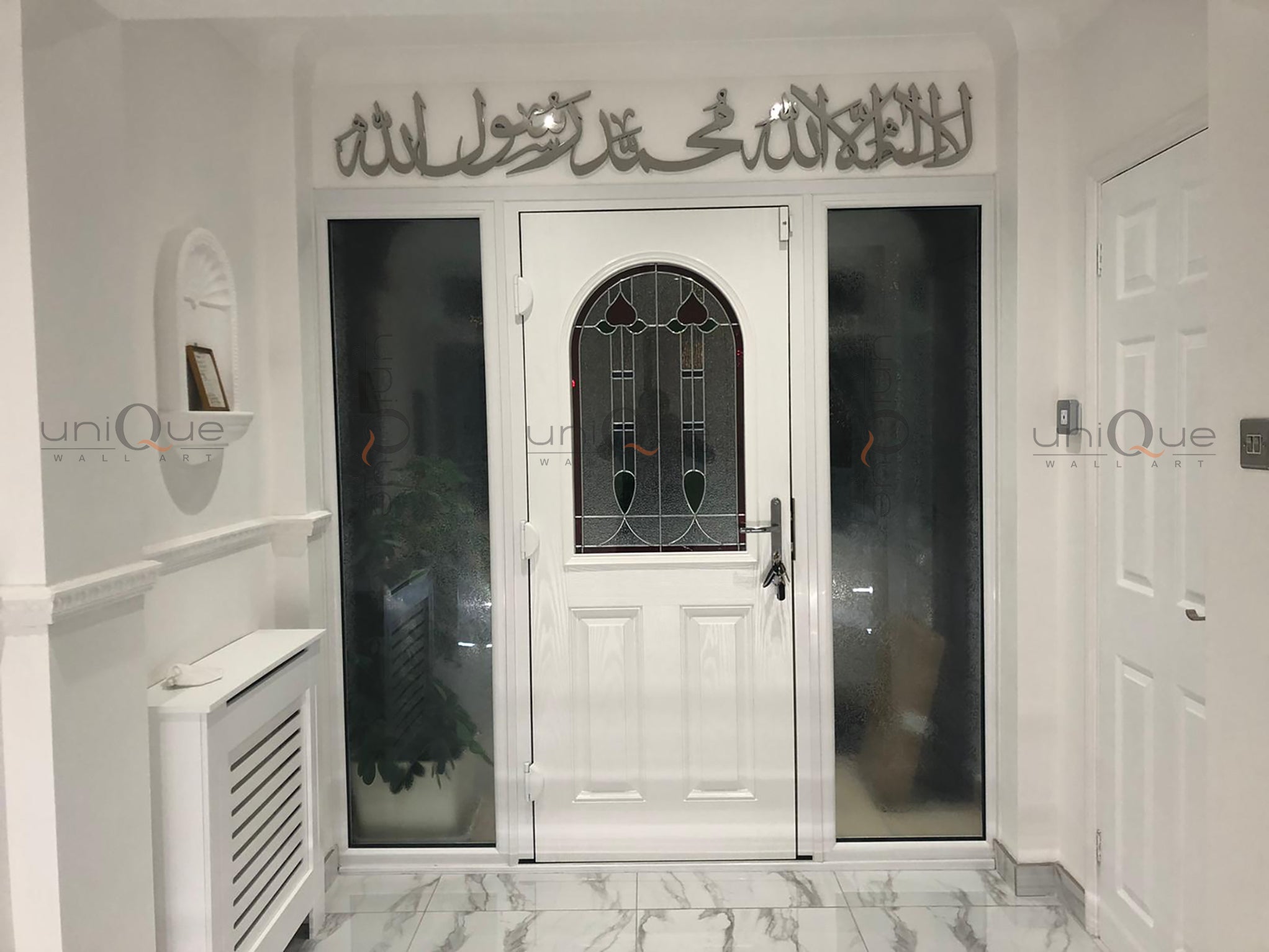 Shahada Kalima Calligraphy Arabic Islamic 3D Stainless Steel Wall Art