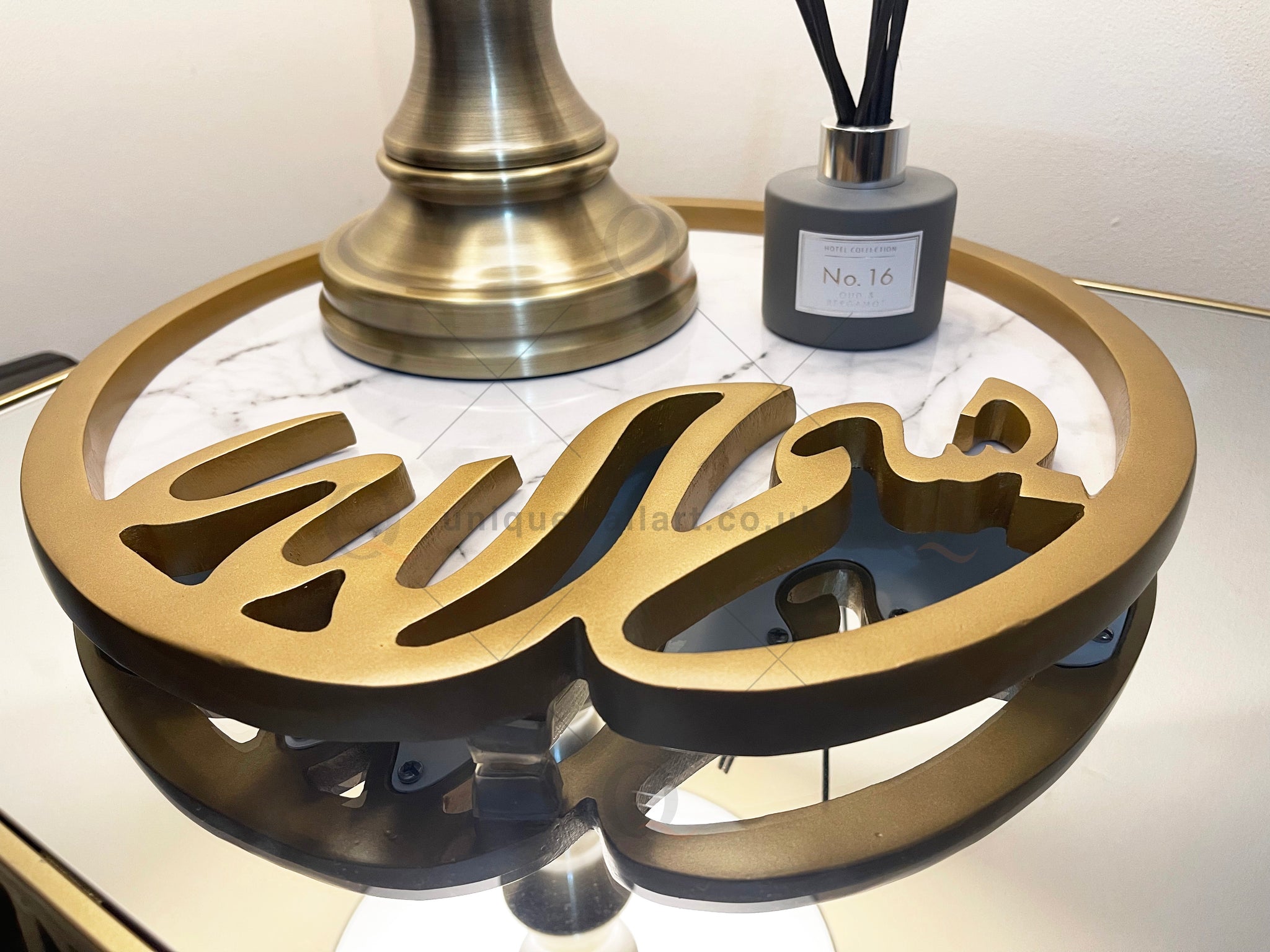 Bismillah Serving Tray - Handmade Wooden Serving Tray For Table Decor