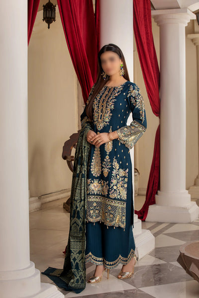 Zinc Traditional Wear - Embroidered 3-Piece Set