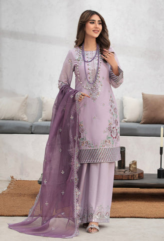 Purple Traditional Wear - Embroidered 3-Piece Set