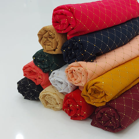Sparkling Gold Full-Covered Scarfs Collection