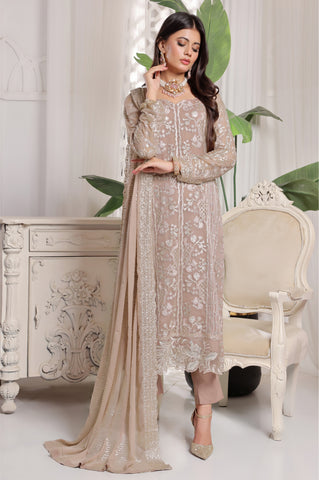 Elegant Beige  – Traditional Embroidered 3-Piece Set