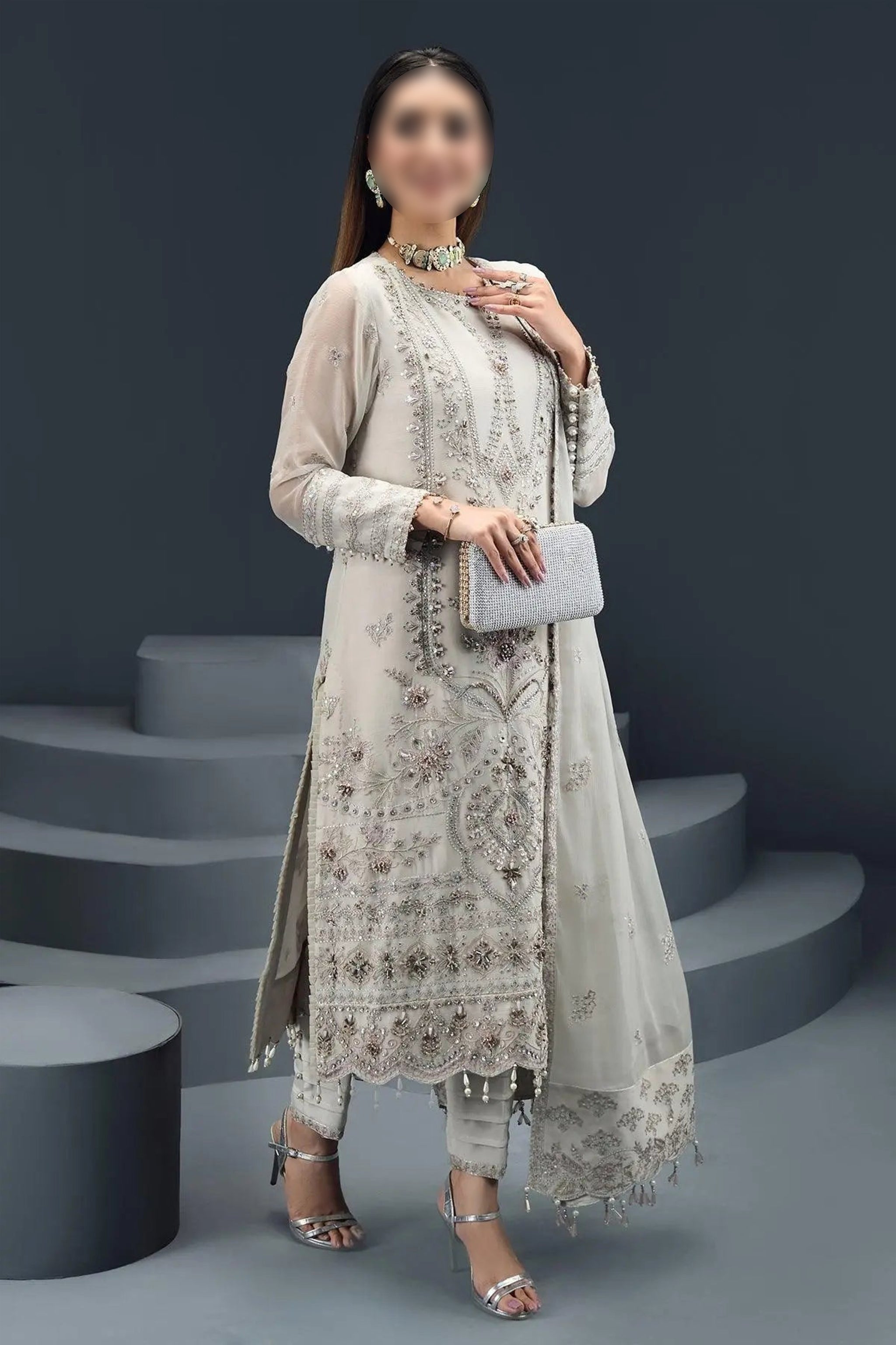 Fairy White – Traditional Embroidered 3-Piece Set