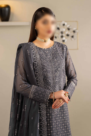 Grey – Traditional Embroidered 3-Piece Set