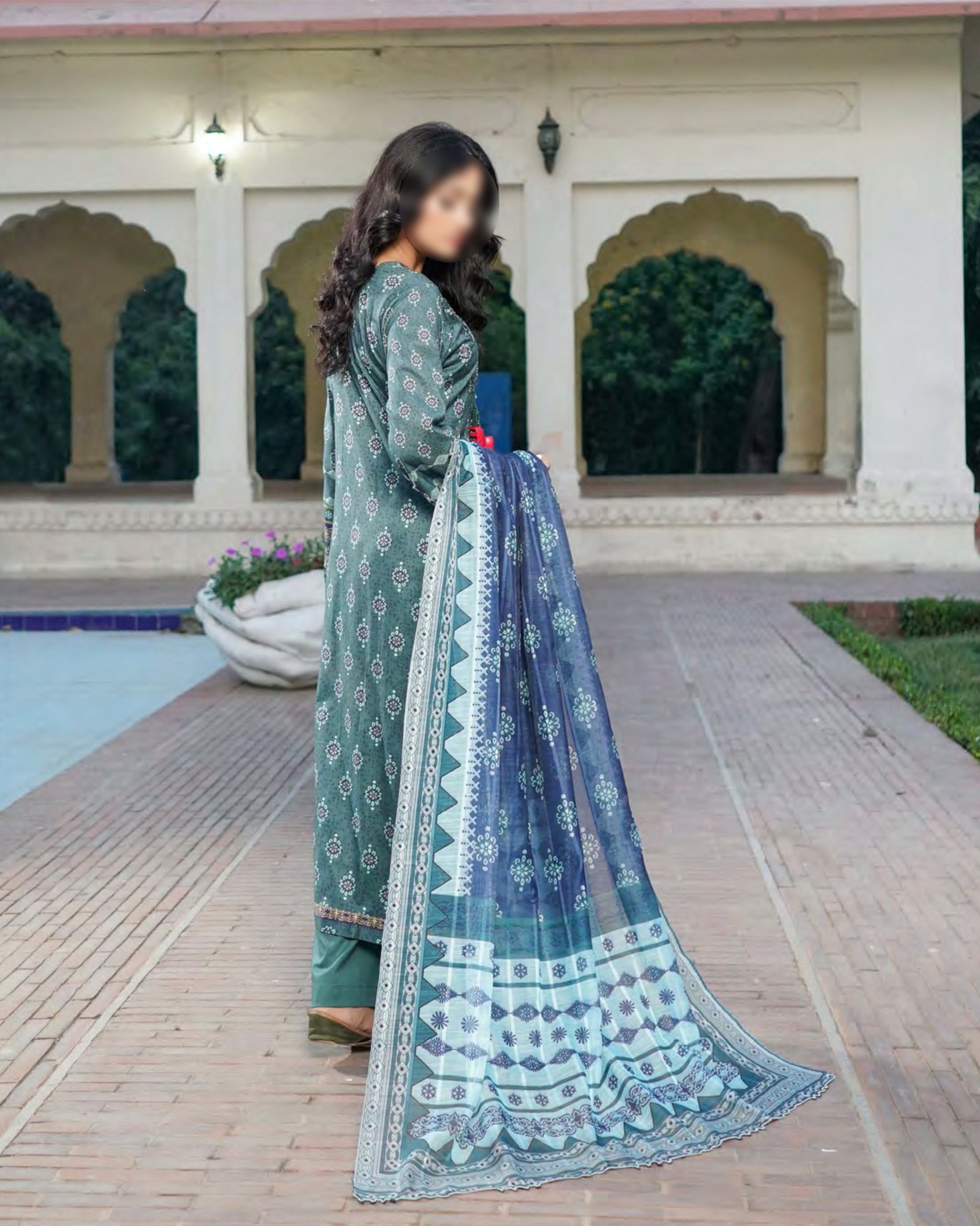 Green – Traditional Embroidered 3-Piece Set