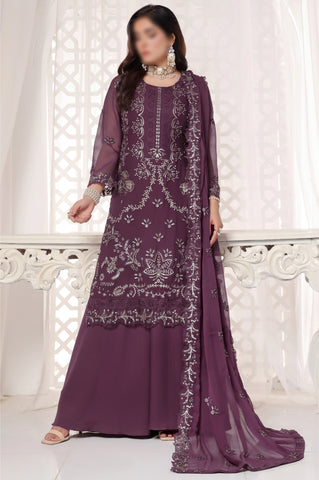 Purple – Traditional Embroidered 3-Piece Set