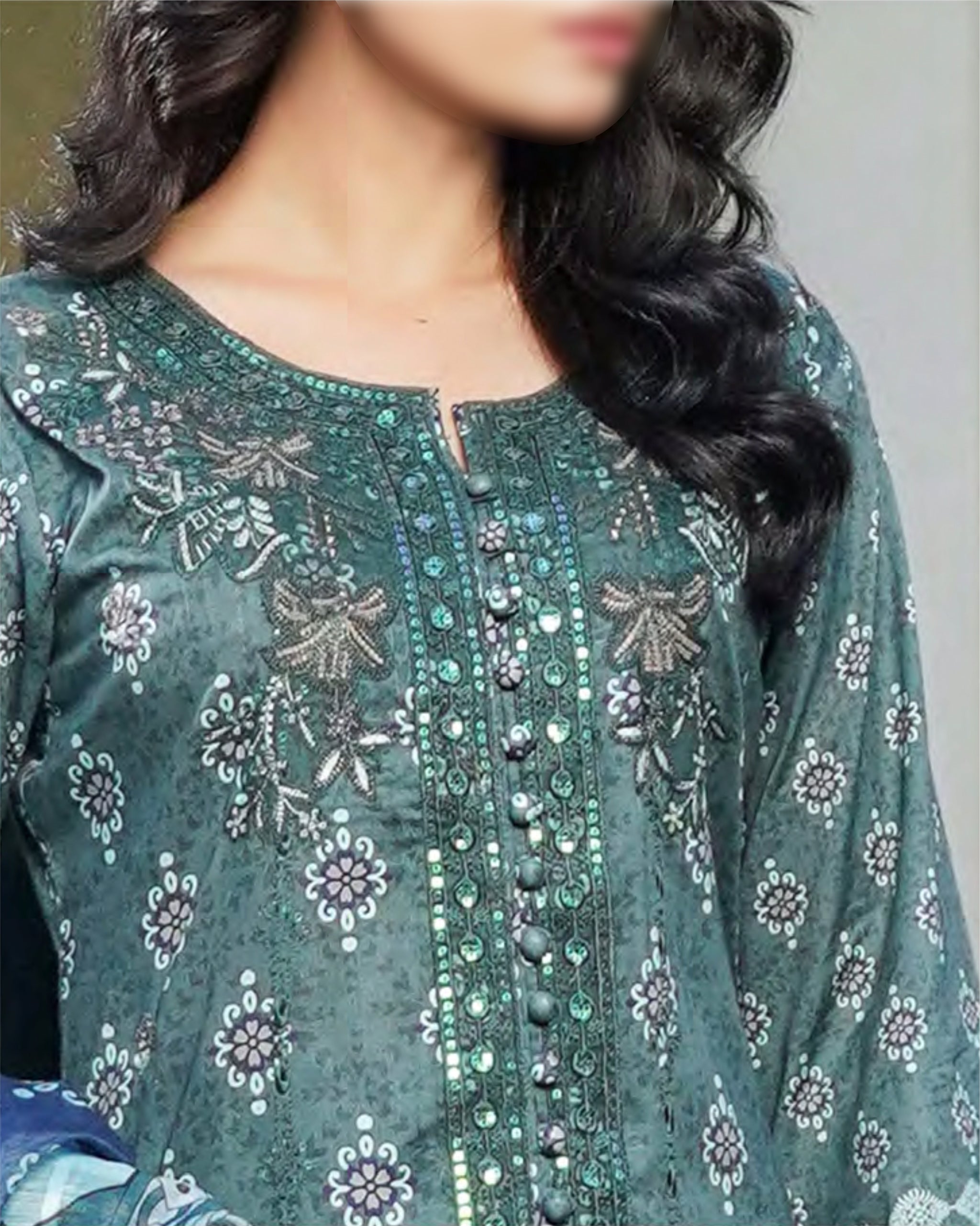 Green – Traditional Embroidered 3-Piece Set