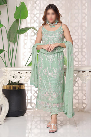 Sea Green – Traditional Embroidered 3-Piece Set