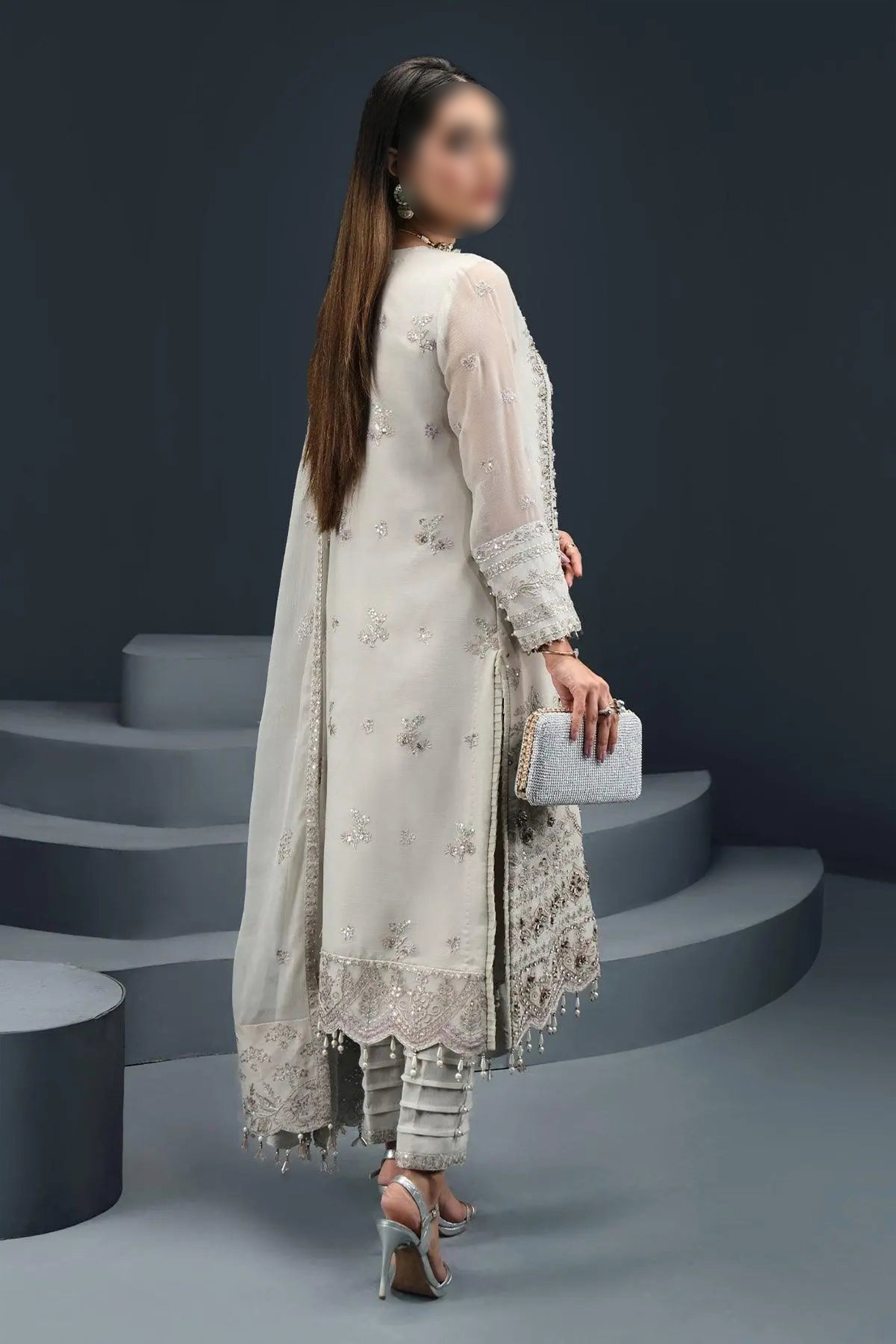 Fairy White – Traditional Embroidered 3-Piece Set
