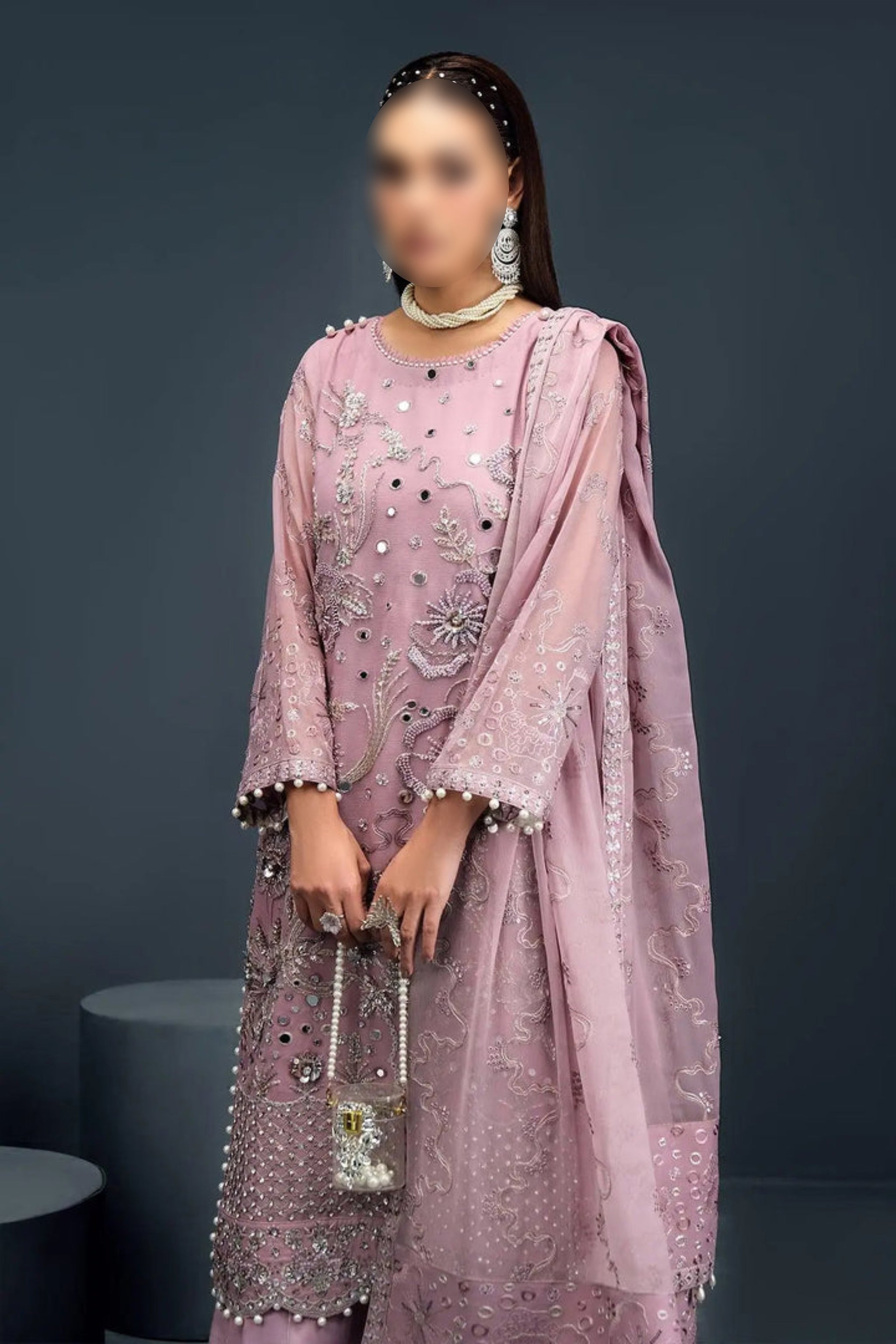 Light Pink – Traditional Embroidered 3-Piece Set