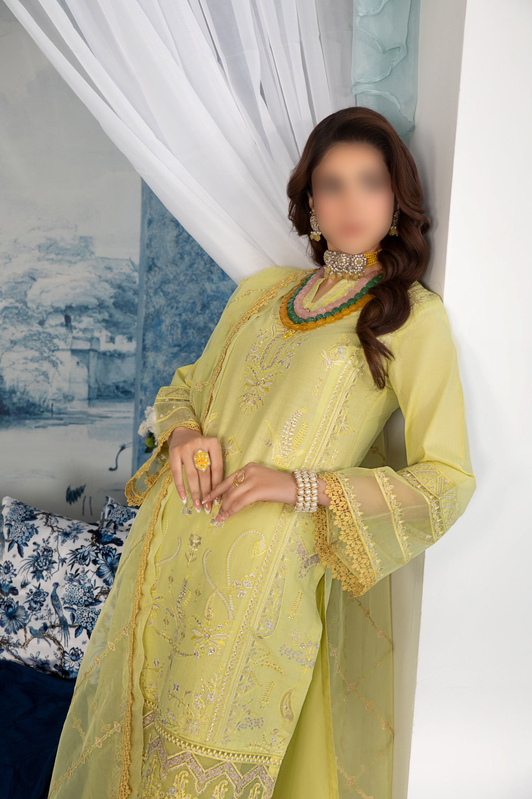 Lemon Glow – Traditional Embroidered 3-Piece Set