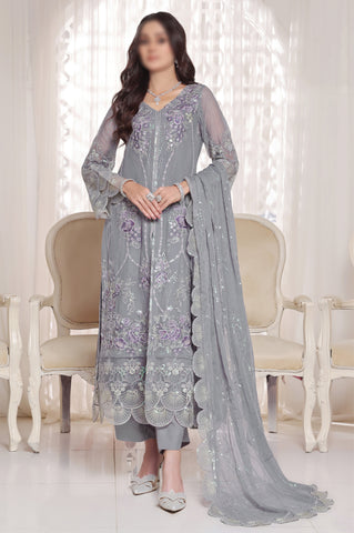 Glamour Grey – Traditional Embroidered 3-Piece Set