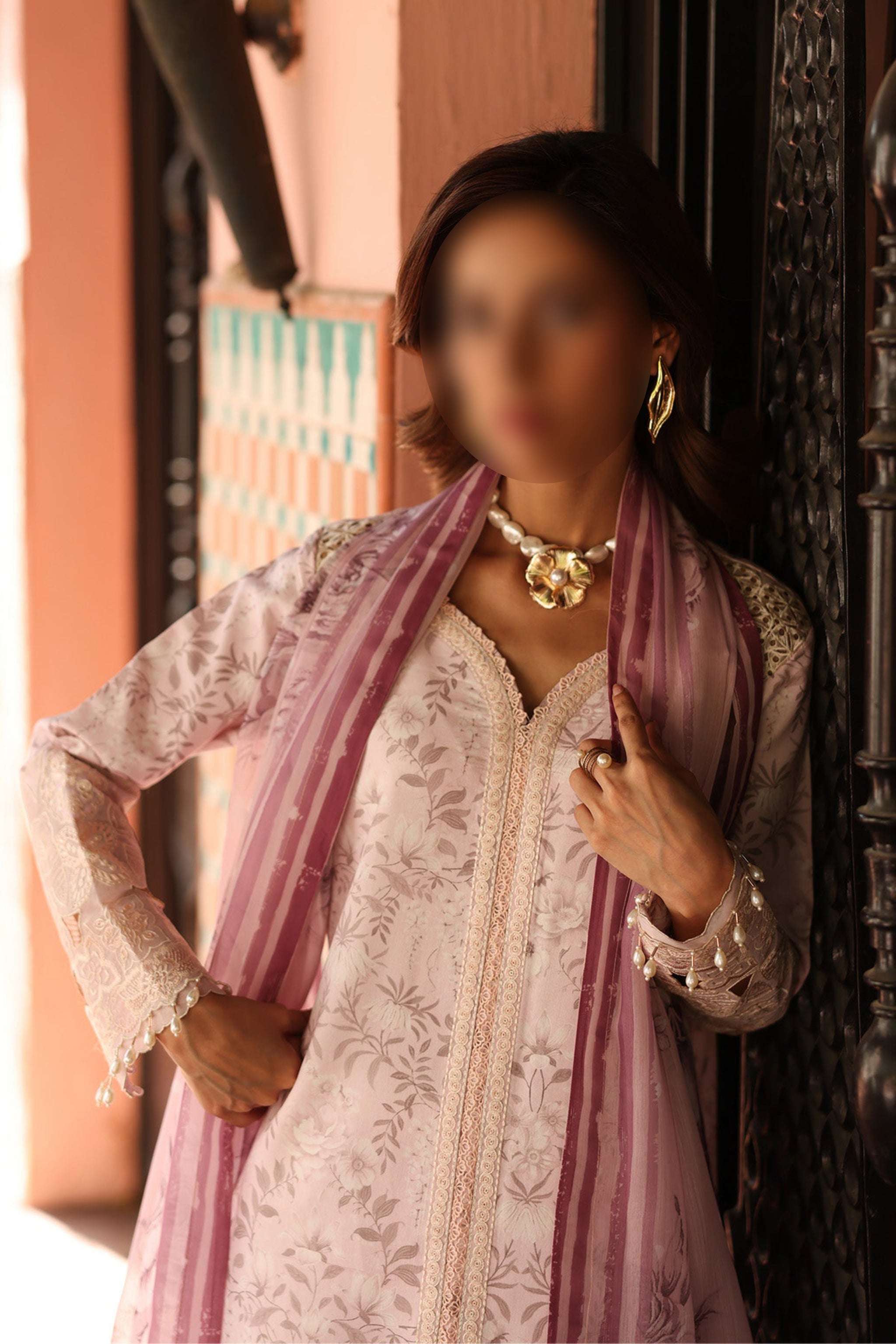 Pastel Pink – Traditional Embroidered 3-Piece Set