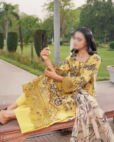 Mustard – Traditional Embroidered 3-Piece Set
