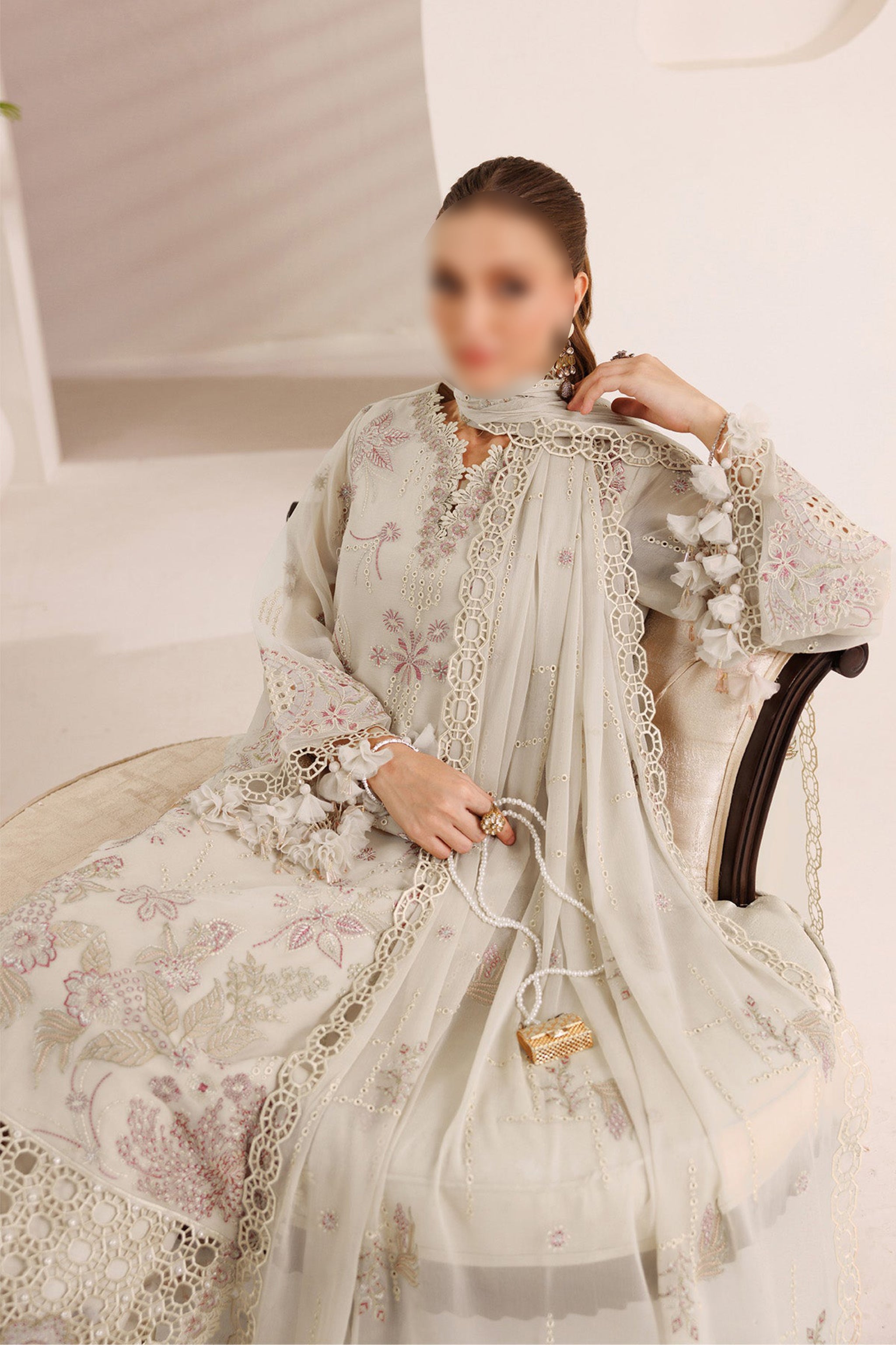 Dusty-Hued – Traditional Embroidered 3-Piece Set