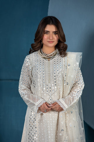 Pearl Traditional Wear - Embroidered 3-Piece Set