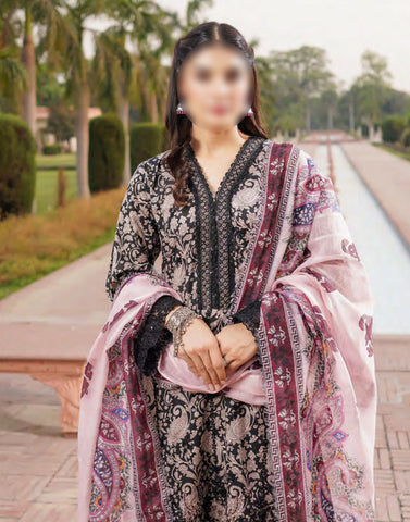 Black – Traditional Embroidered 3-Piece Set