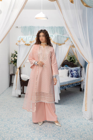 Blush Bloom – Traditional Embroidered 3-Piece Set