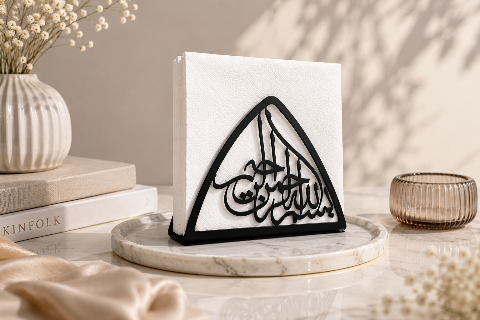 Bismillah Table Napkin Holder - Table Centerpiece Decor