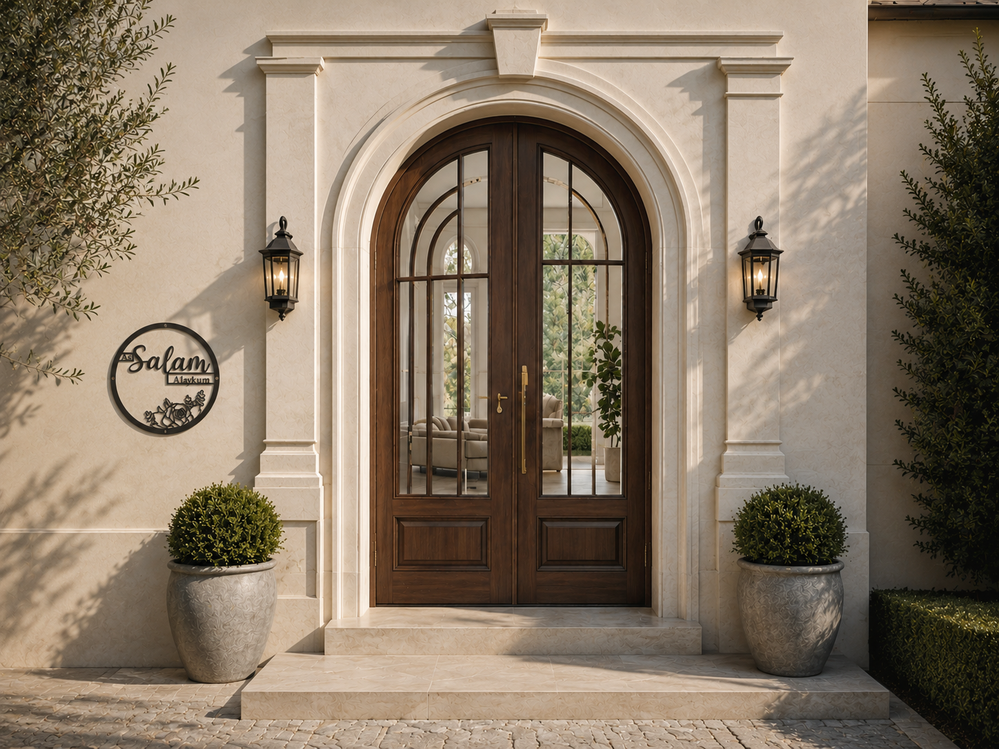 As Salamu Alaykum Round Islamic House Door Sign