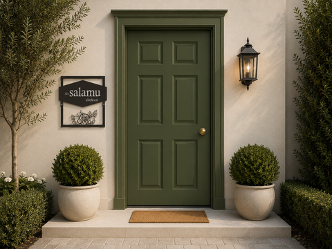 As Salamu Alaykum Metal Front Door Sign Islamic Wall Art