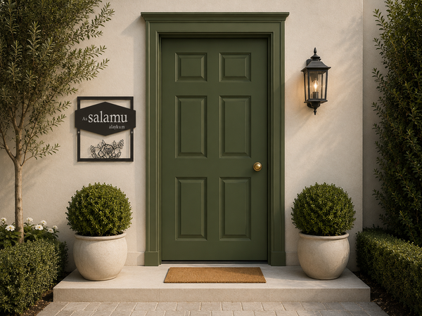 As Salamu Alaykum Metal Front Door Sign Islamic Wall Art