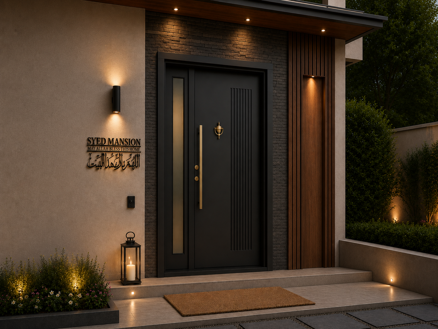 Syed Mansion Front Door Sign Islamic Wall Art