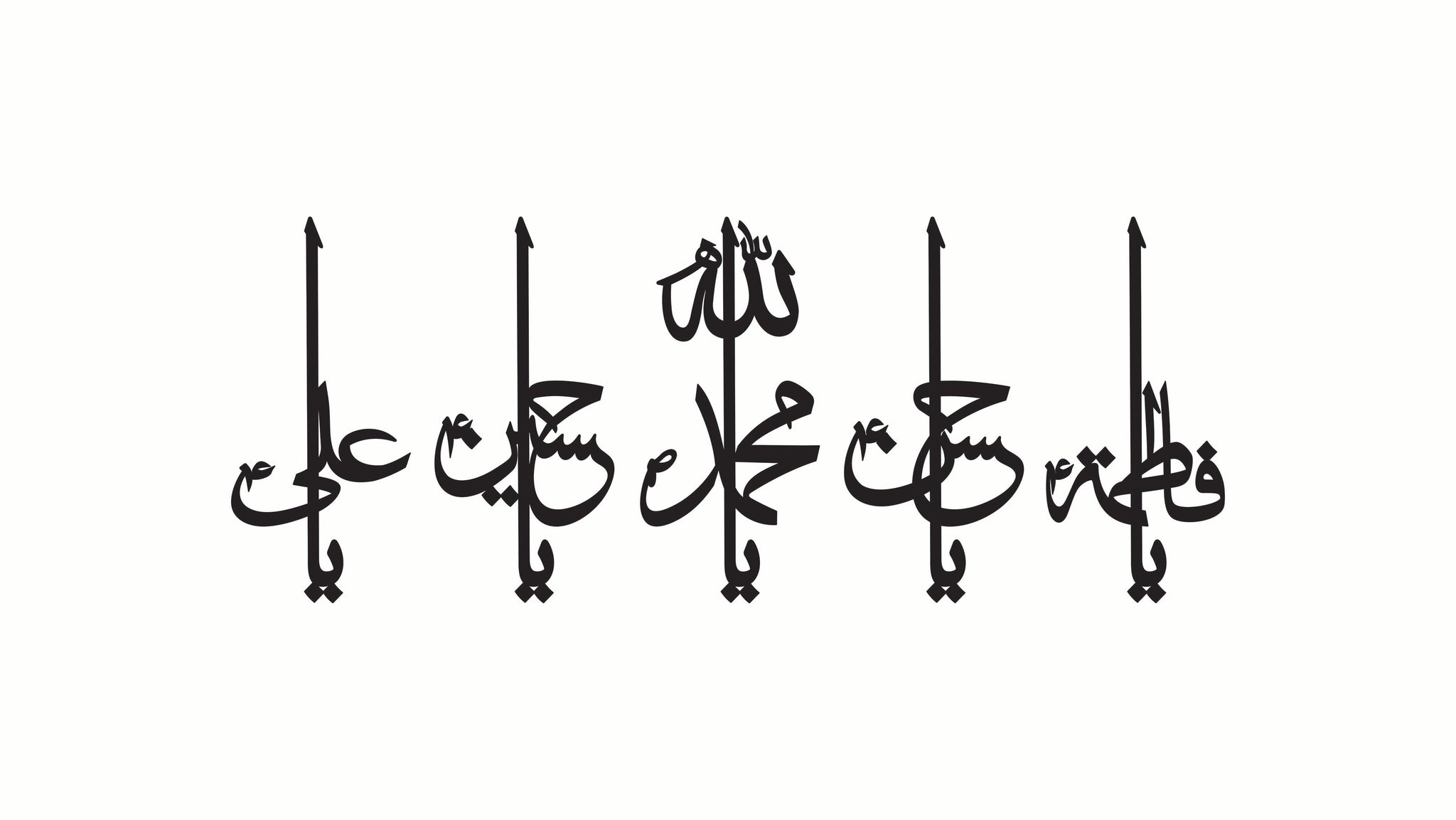 Amazon.com: KhwajaDarbar Islamic Brass Showpiece-Holy Panjtan Pak with  Kalma and Quranic Text Printed : Home & Kitchen