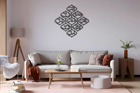 Loh e Qurani 3D Handmade Stainless Steel Islamic Wall Art
