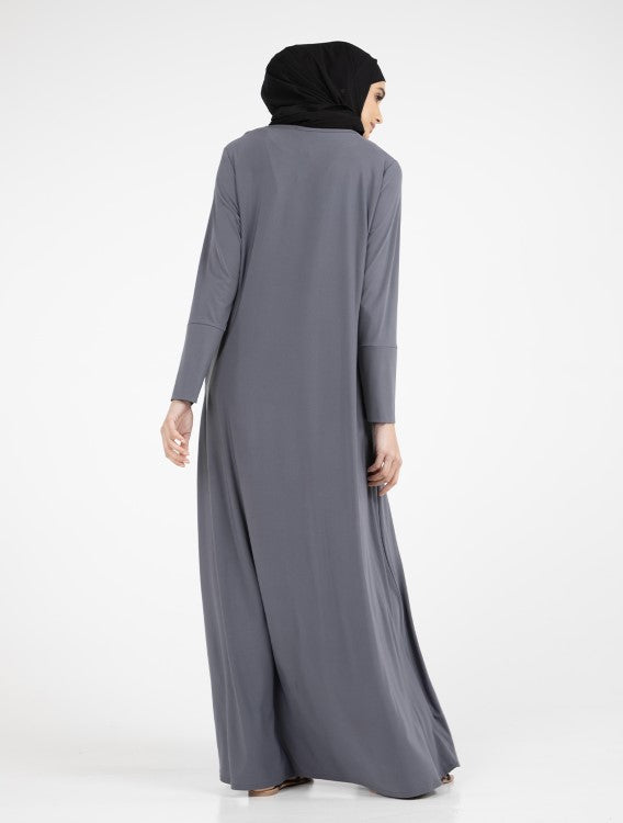 Grey Inigo Abaya Uniquewallart Abaya For Women Back Side