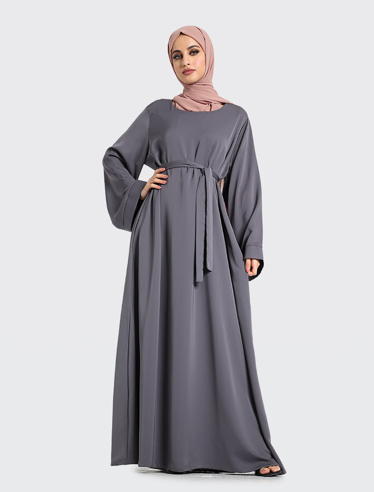 Grey abaya dress best sale