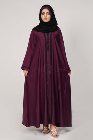 Silky Abaya Beautiful Muslim Women Clothing Khaki by Uniquewallart Abaya for Women, Front Side View