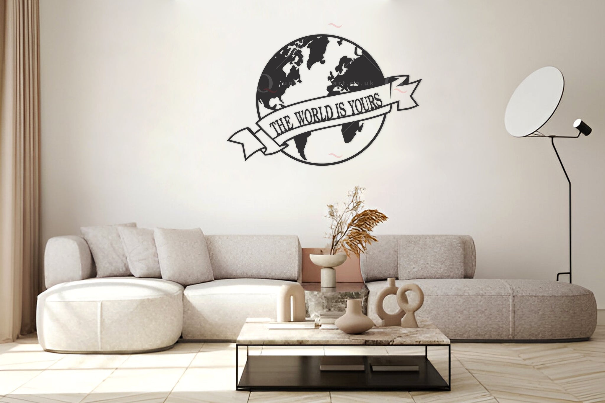 THE WORLD IS YOURS 3D WALL ART METAL DECOR