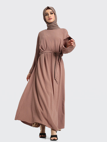 Winter Abaya Mochas by Uniquewallart Abaya for Women, Front Side Detailed View