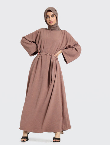 Winter Abaya Mochas by Uniquewallart Abaya for Women, Front Side View