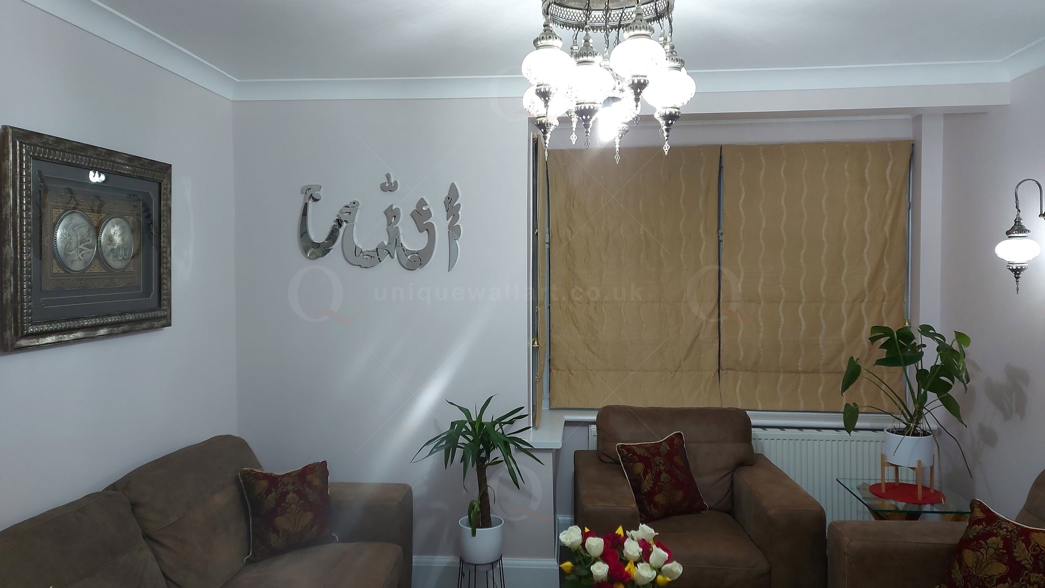 3D Allah Wall Art For Home Decor Calligraphy Stainless Steel