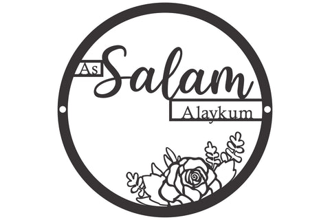 As Salamu Alaykum Round Islamic House Door Sign