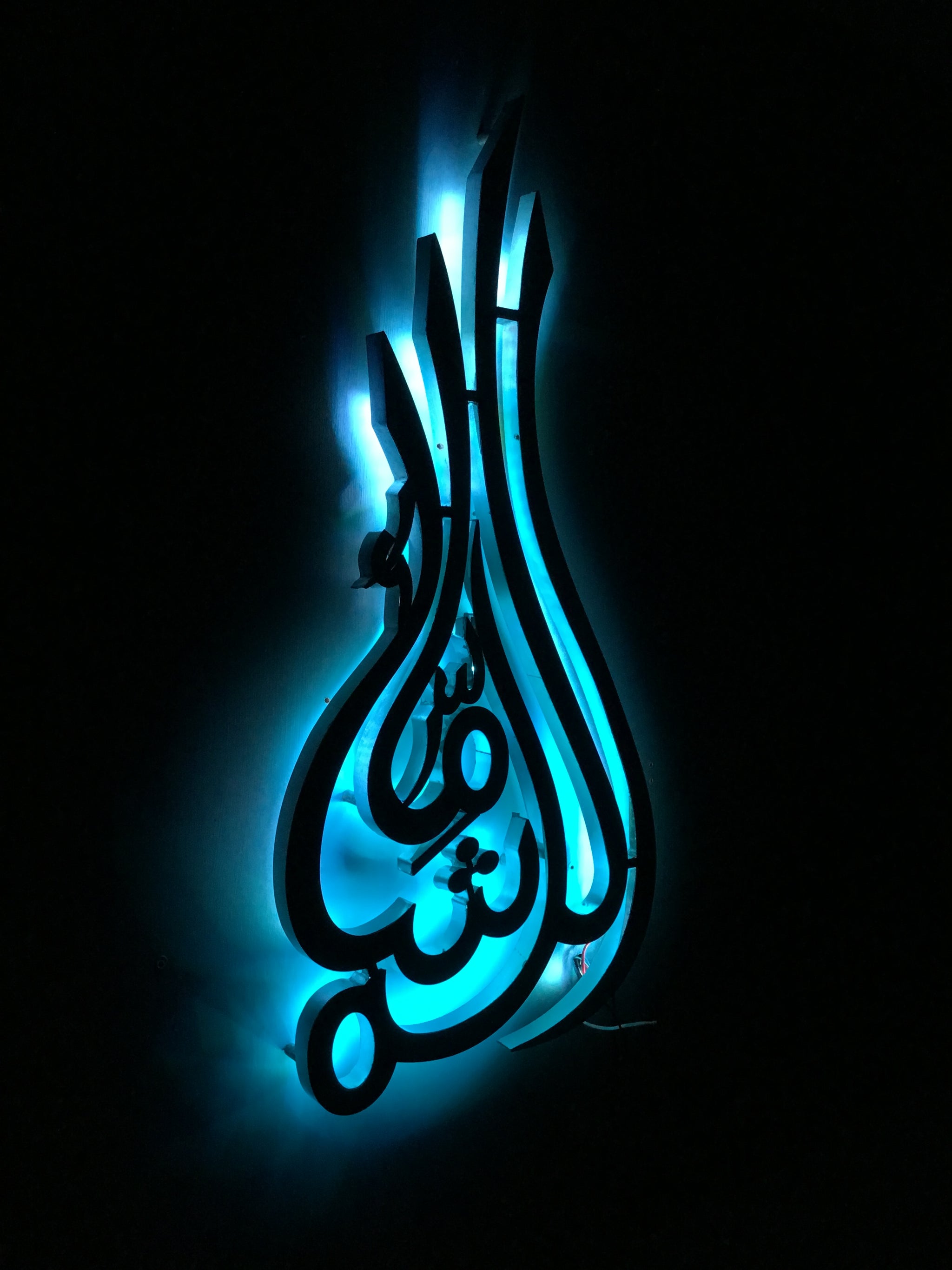 Best MashAllah LED Wall Art Color Changing Stainless Steel Calligraphy 