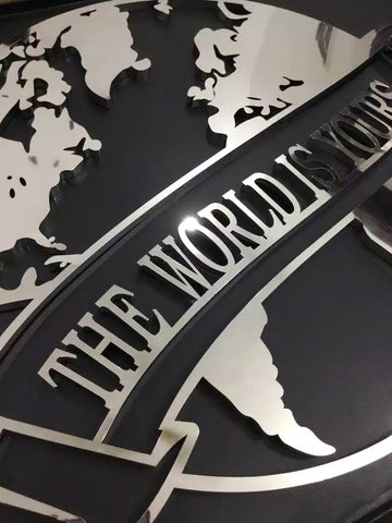 THE WORLD IS YOURS 3D WALL ART METAL DECOR