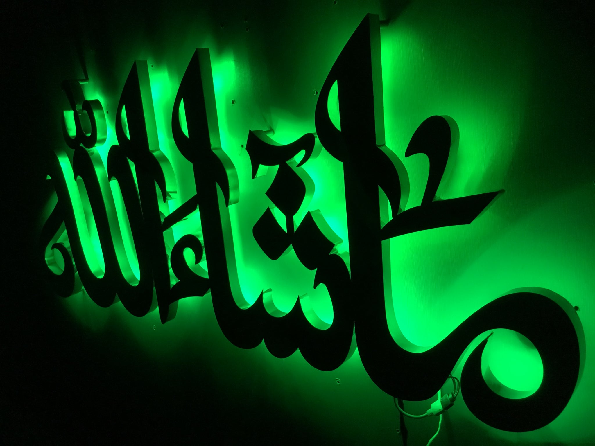 3D MashaAllah LED Wall Art Home Calligraphy